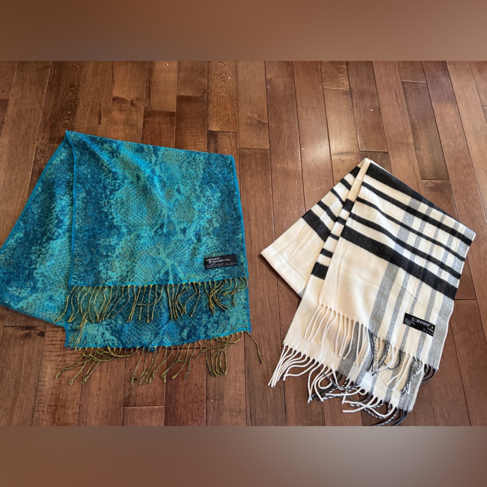 cashmink V Fraas scarf and Cashmink Signature Scarf